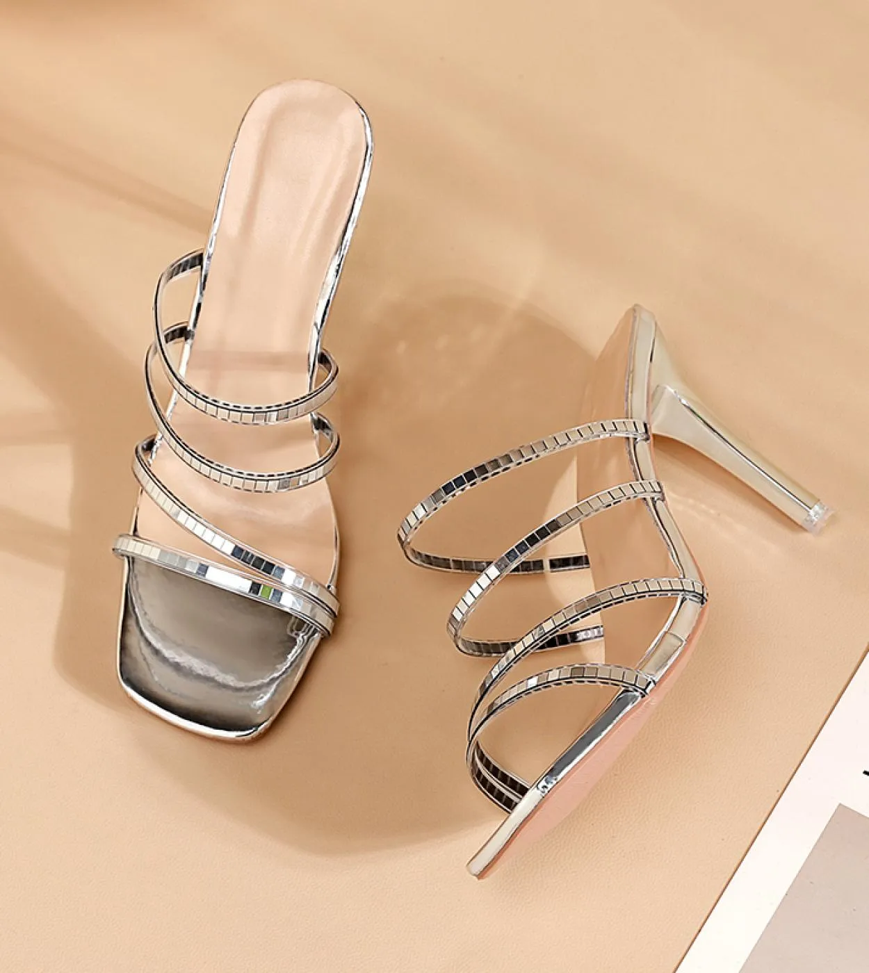 2022 Club Banchetto Scarpe da donna Tacco a spillo Cinturino avvolgente serpente Cinturino con strass Cinturino alla caviglia Sa
