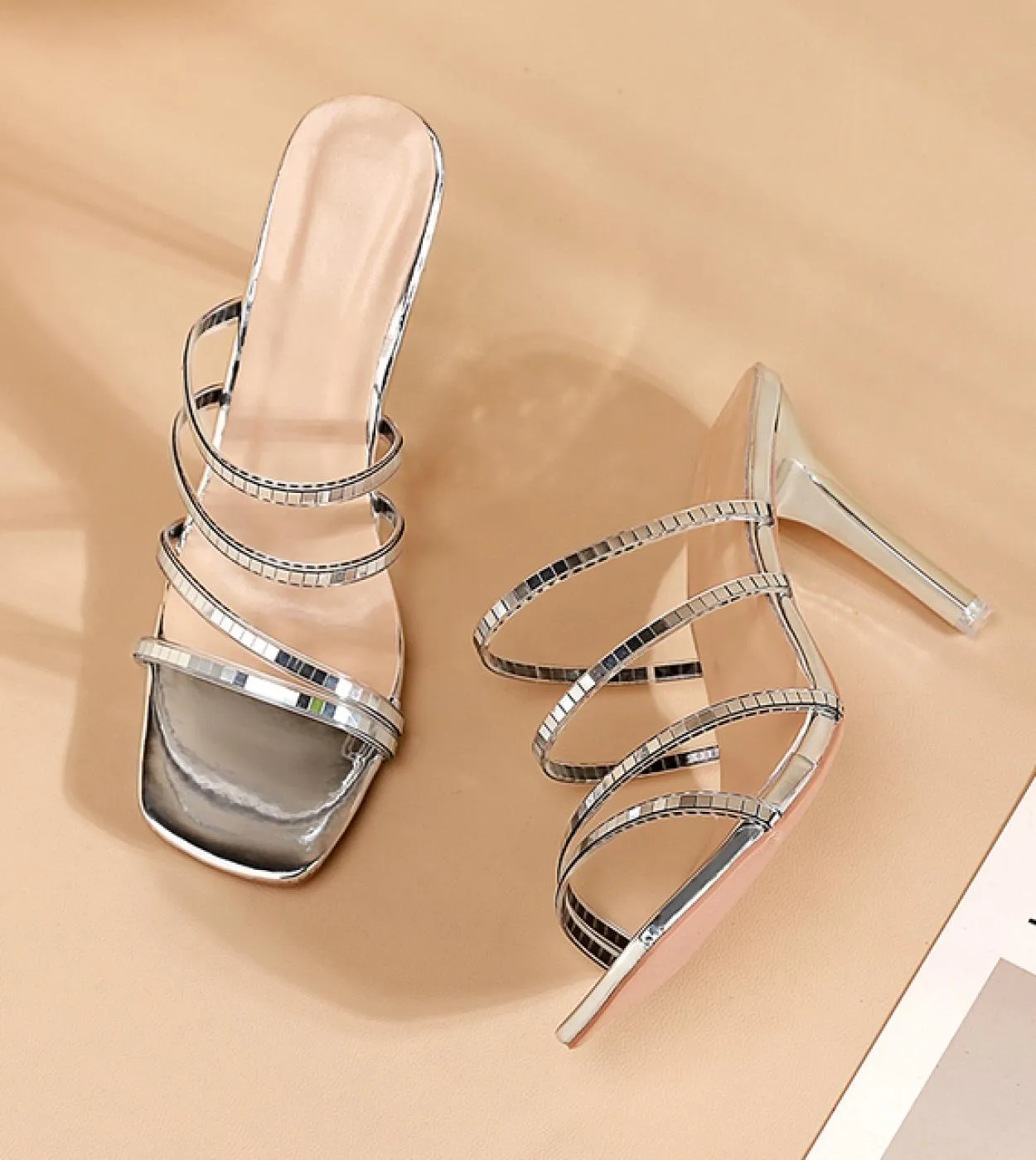 2022 Club Banchetto Scarpe da donna Tacco a spillo Cinturino avvolgente serpente Cinturino con strass Cinturino alla caviglia Sa