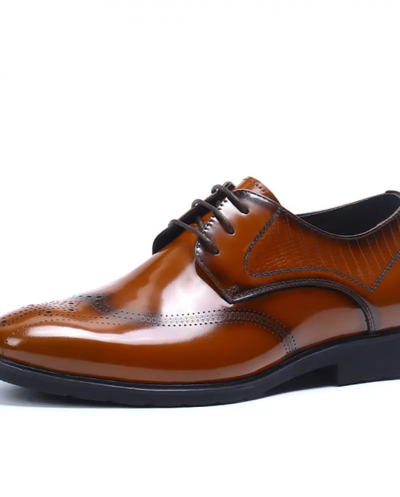 2022 Scarpe in pelle verniciata di design Scarpe eleganti da uomo in pelle pieno fiore di lusso fatte a mano Abito da ufficio ne