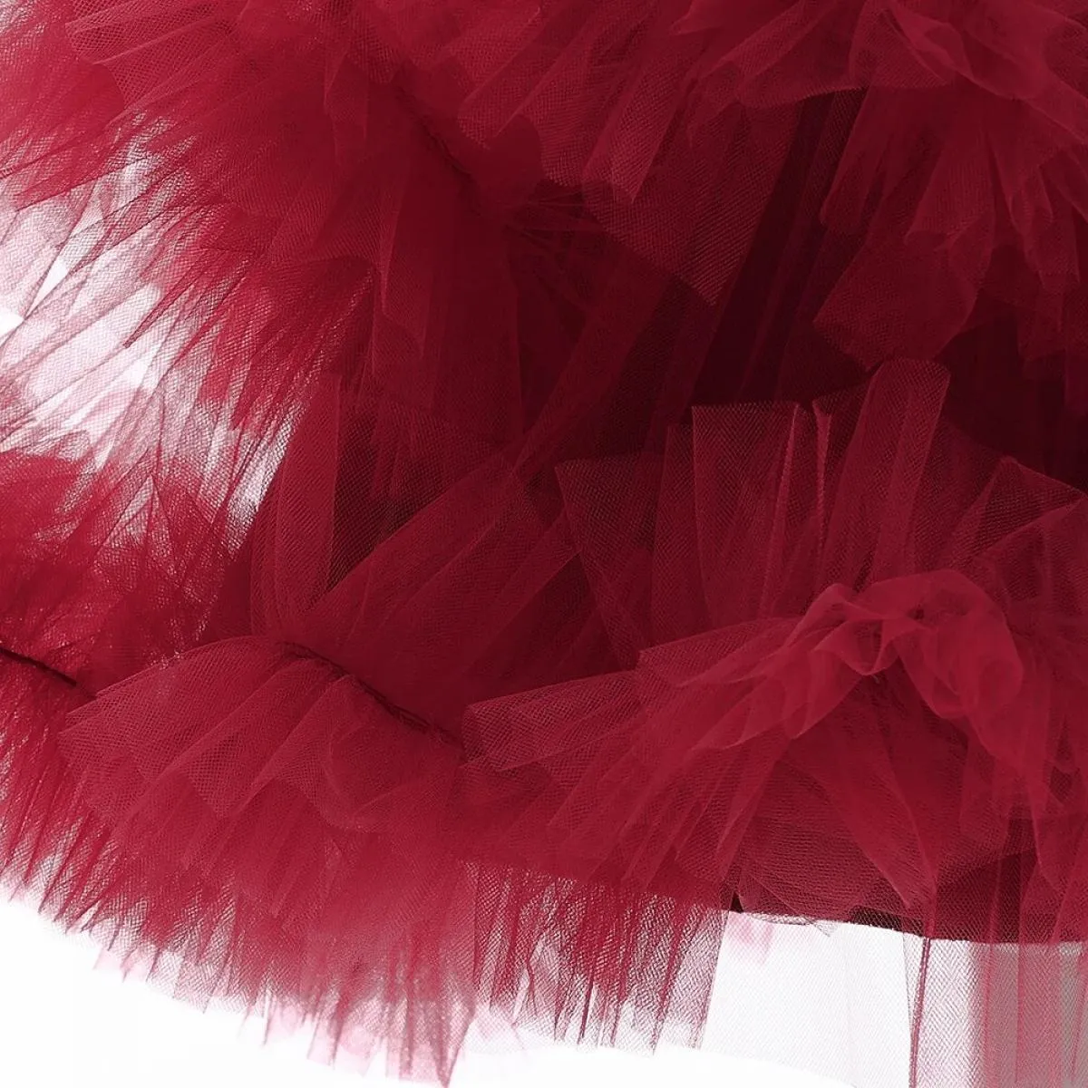 Abito da principessa rosso formale per ragazza Abito in pizzo gonfio per bambini Abbigliamento per bambini Compleanno Festa di n