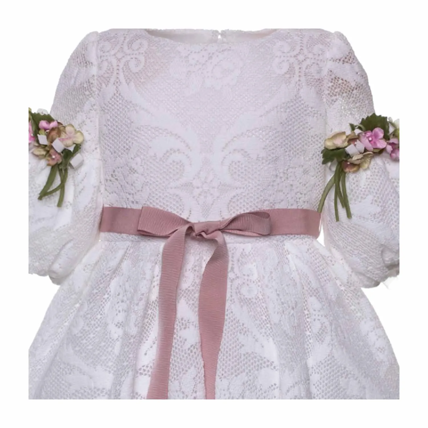 Abito In Pizzo Francese Bambina