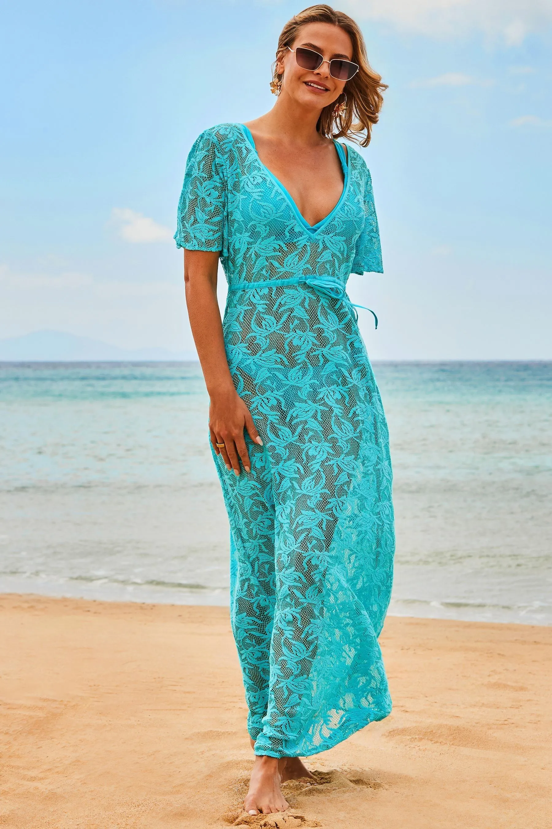 Abito midi con Sosandar Pizzo