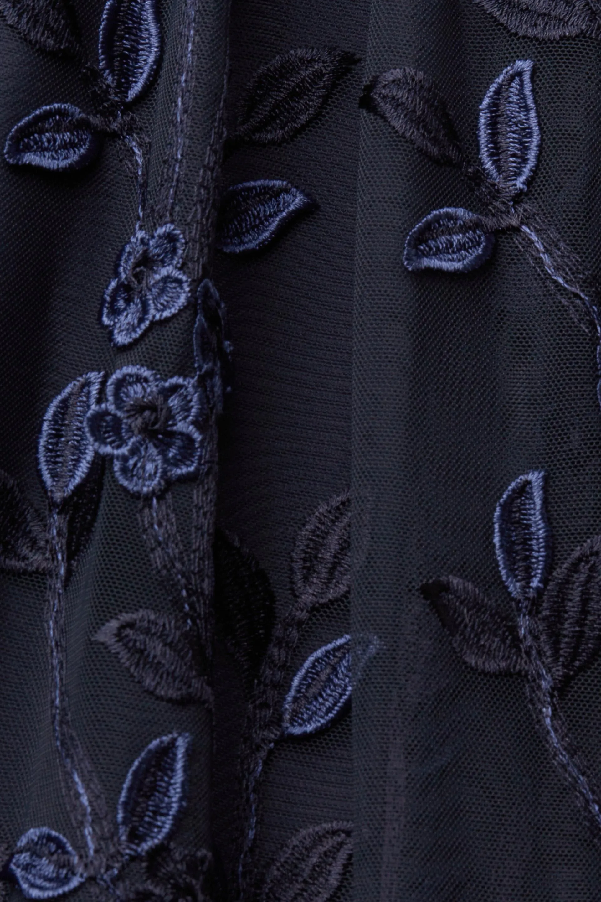 Abito mini in pizzo 3D con mesh floreale ricamato