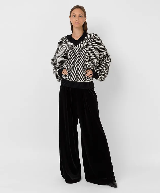ALEXANDRE VAUTHIER Maglia in lana merino fantasia 213KTO15051526