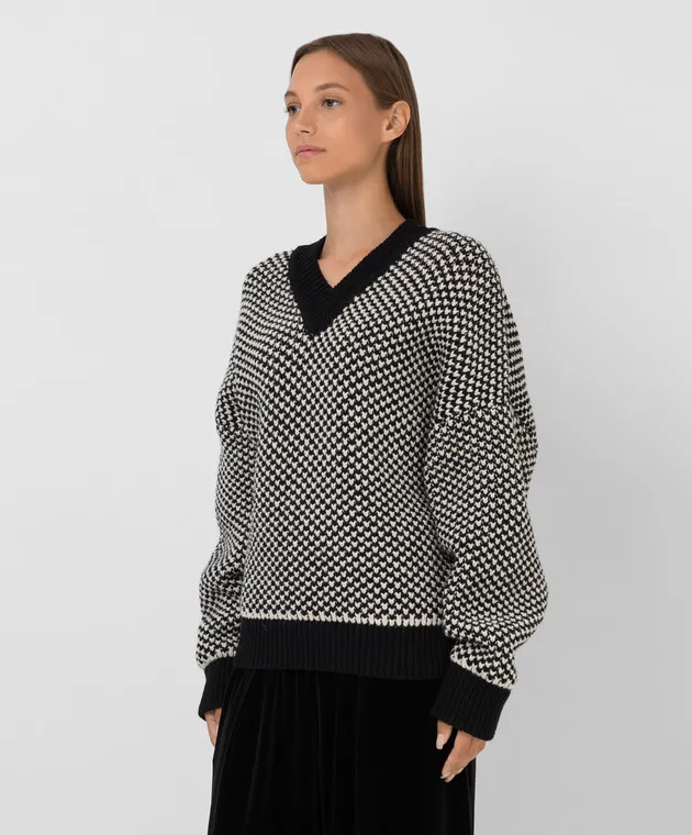 ALEXANDRE VAUTHIER Maglia in lana merino fantasia 213KTO15051526