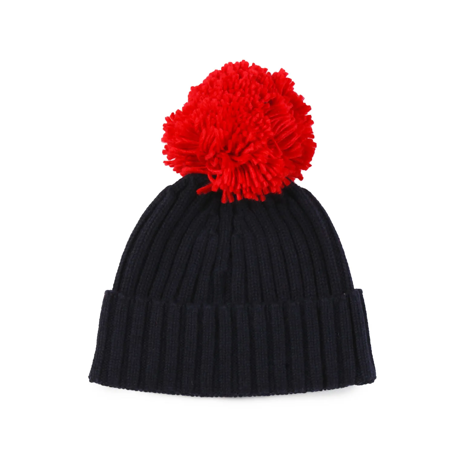 Berretto Mc2 Wengen Blu Con Pompon Rosso