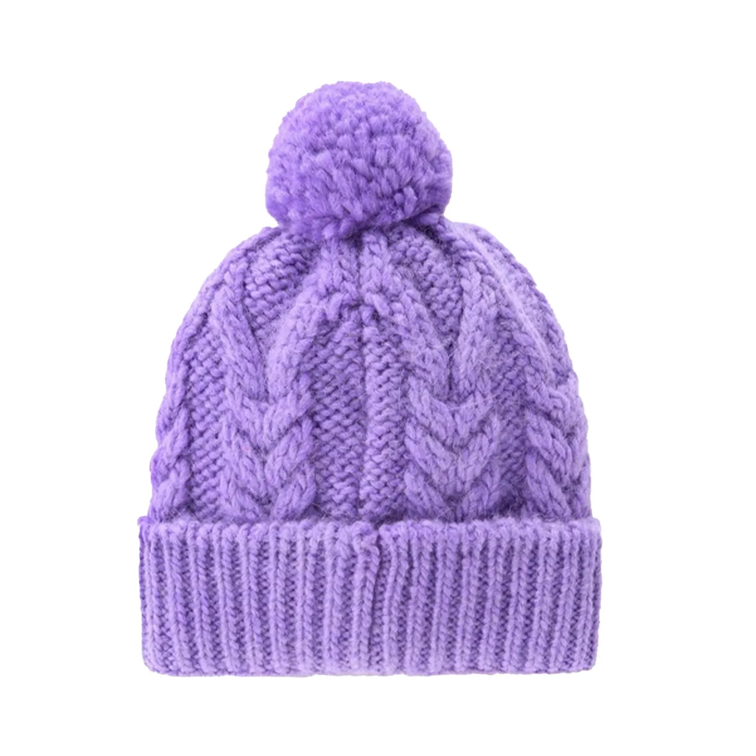 Berretto Pompon Woolrich Viola Bambina
