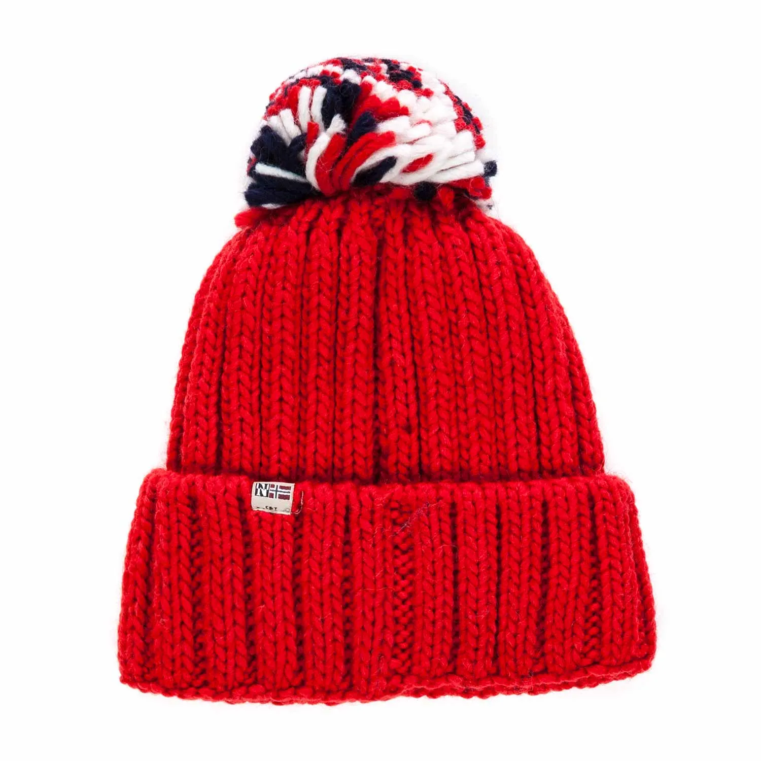 Berretto Rosso Pompon Unisex