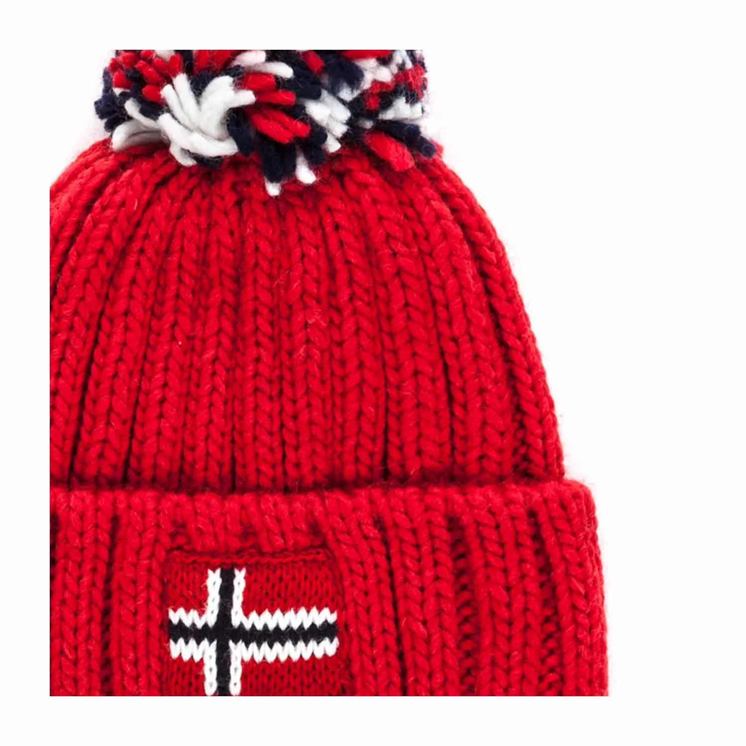 Berretto Rosso Pompon Unisex