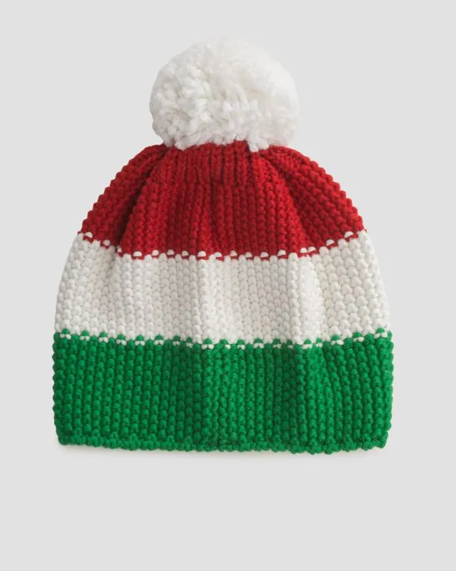 Berretto tricolore Eisbar Star Pompon MÜ