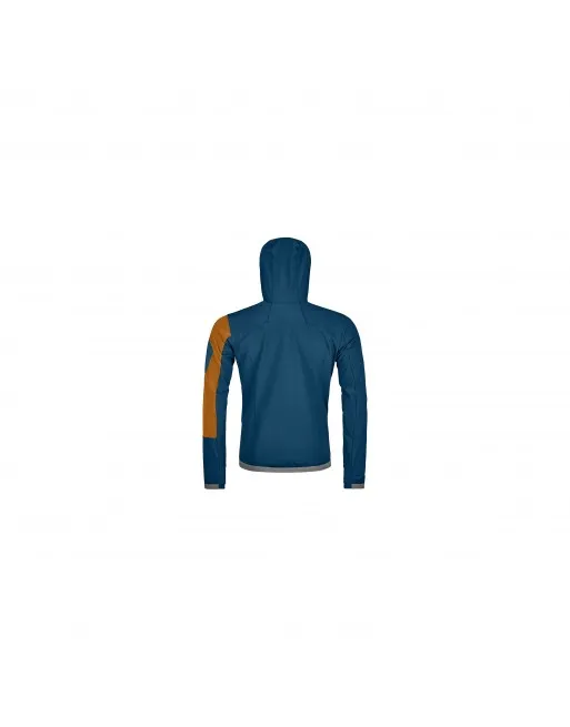 BERRINO HOODED ORTOVOX GIACCA SOFTSHELL INTERNO LANA MERINO