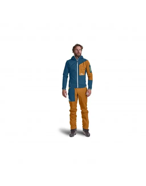 BERRINO HOODED ORTOVOX GIACCA SOFTSHELL INTERNO LANA MERINO