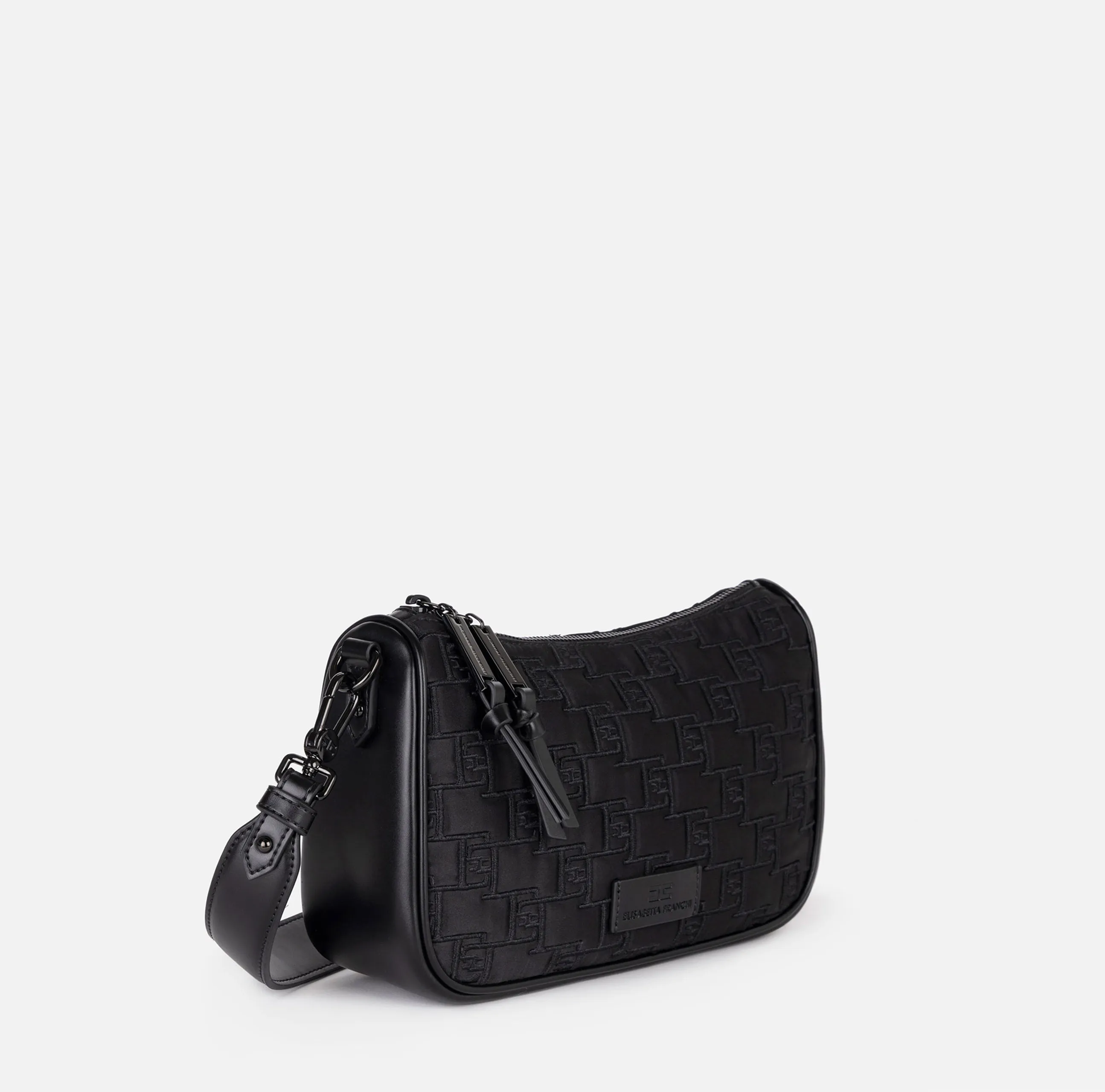 Borsa a spalla piccola in raso ricamato