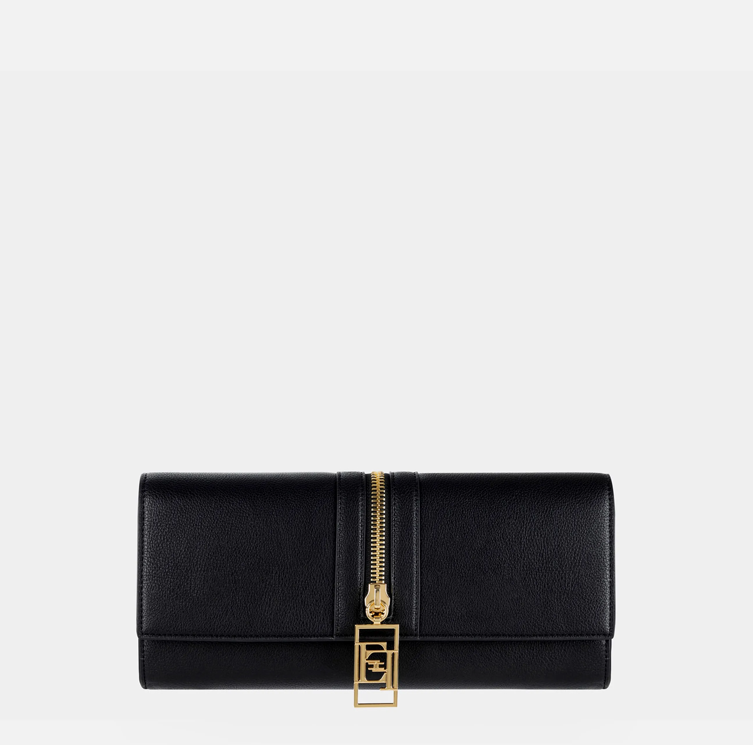 Borsa baguette in materiale effetto pelle con zip