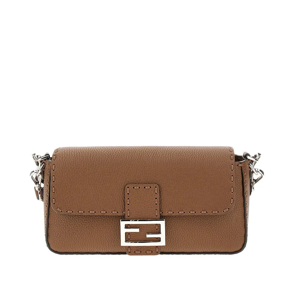 Borsa 'Baguette' media in Cuoio Romano