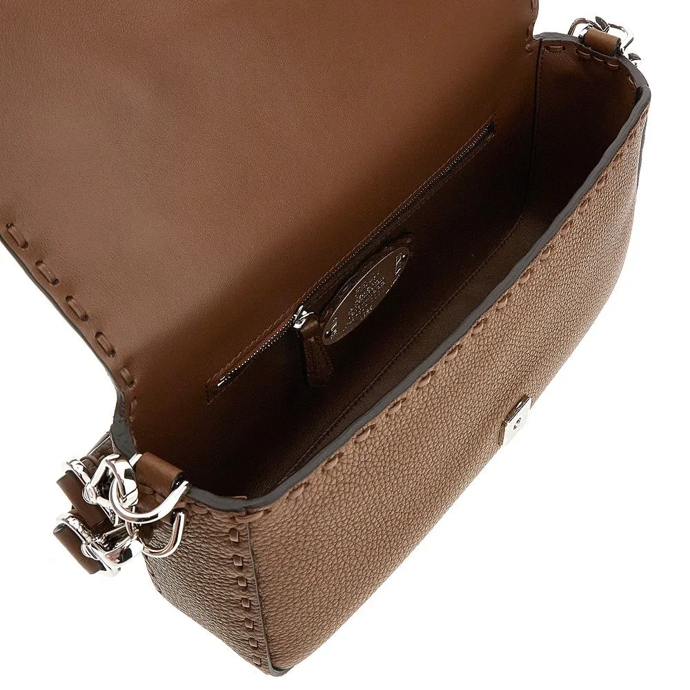 Borsa 'Baguette' media in Cuoio Romano