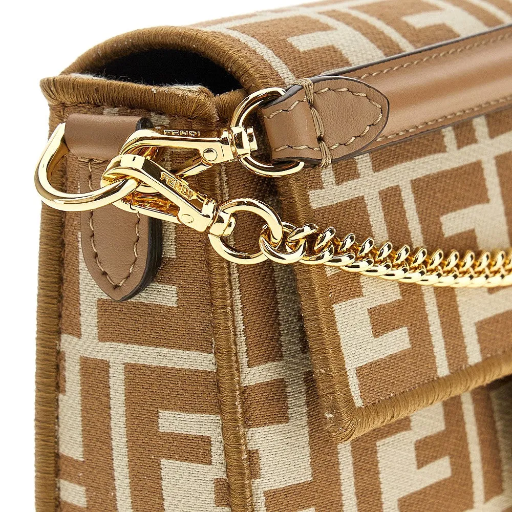 Borsa 'Baguette' mini in tessuto FF