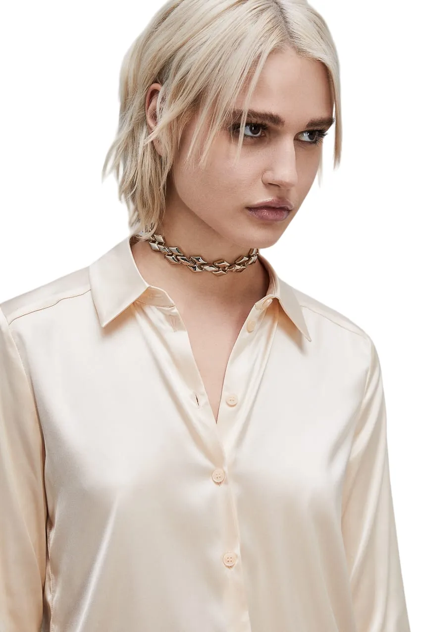 Camicia maschile in raso