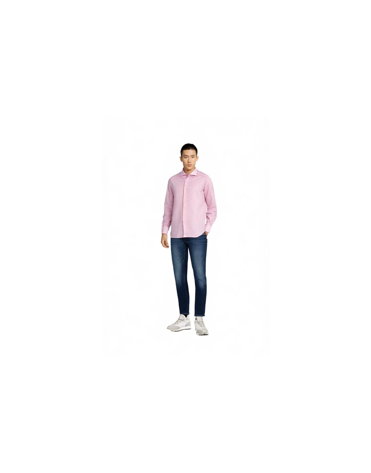Camicia Simo Linen Uomo Zucchero Filato
