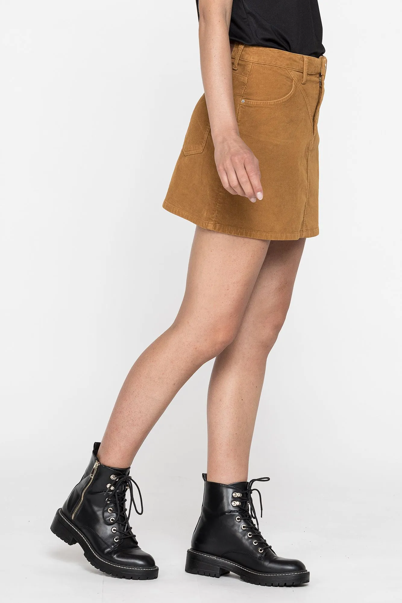 Carrera  ---------    ------------Gonna in velluto a coste stretch - Giallo