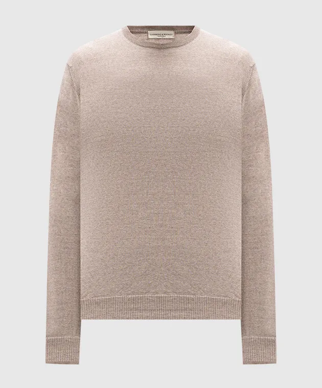 Cashmere&Whiskey Maglia in lana merino beige melange 92392