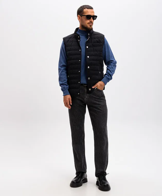 Cashmere&Whiskey Maglia in lana merino blu 97397