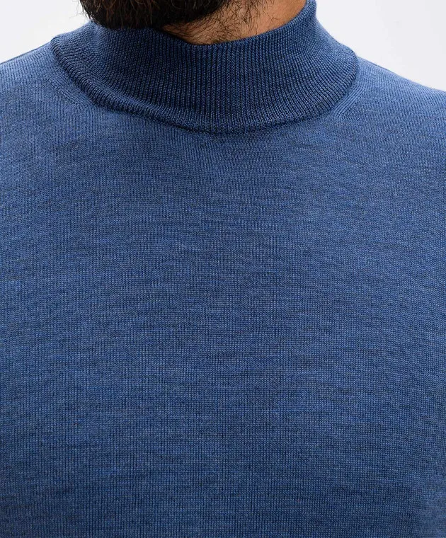 Cashmere&Whiskey Maglia in lana merino blu 97397