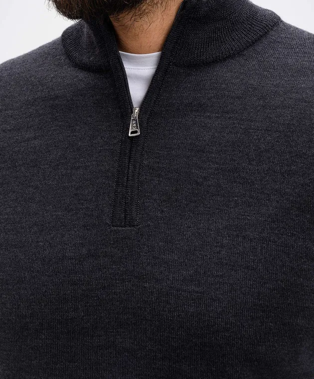 Cashmere&Whiskey Maglia in lana merino grigia 77397