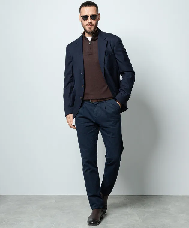 Cashmere&Whiskey Maglia in lana merino marrone 77397
