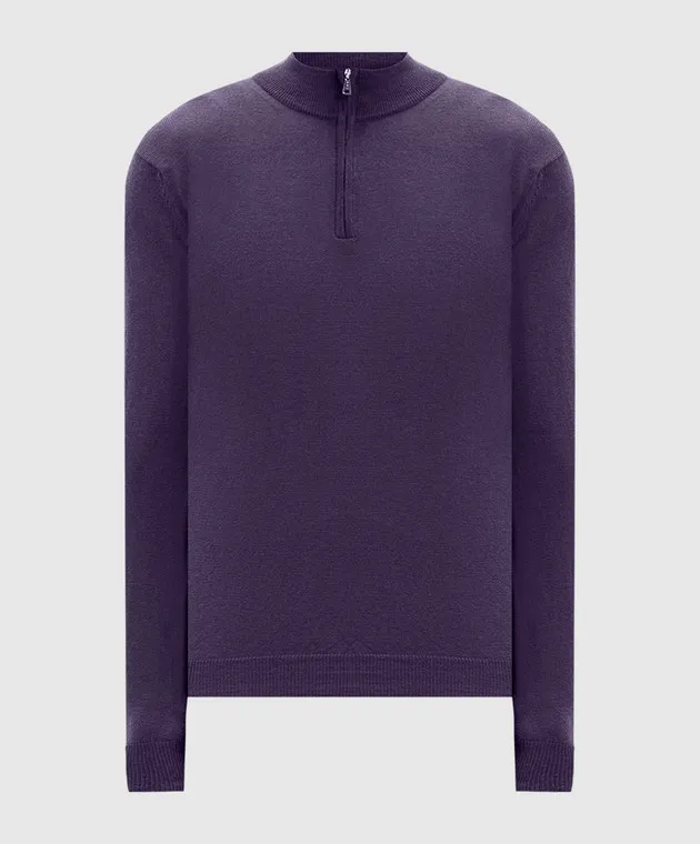 Cashmere&Whiskey Maglia in lana merino viola 77397