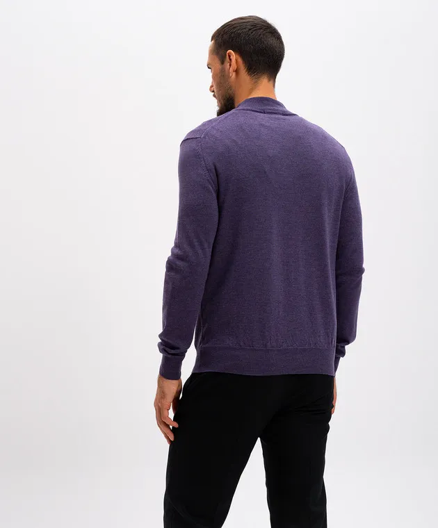 Cashmere&Whiskey Maglia in lana merino viola 77397