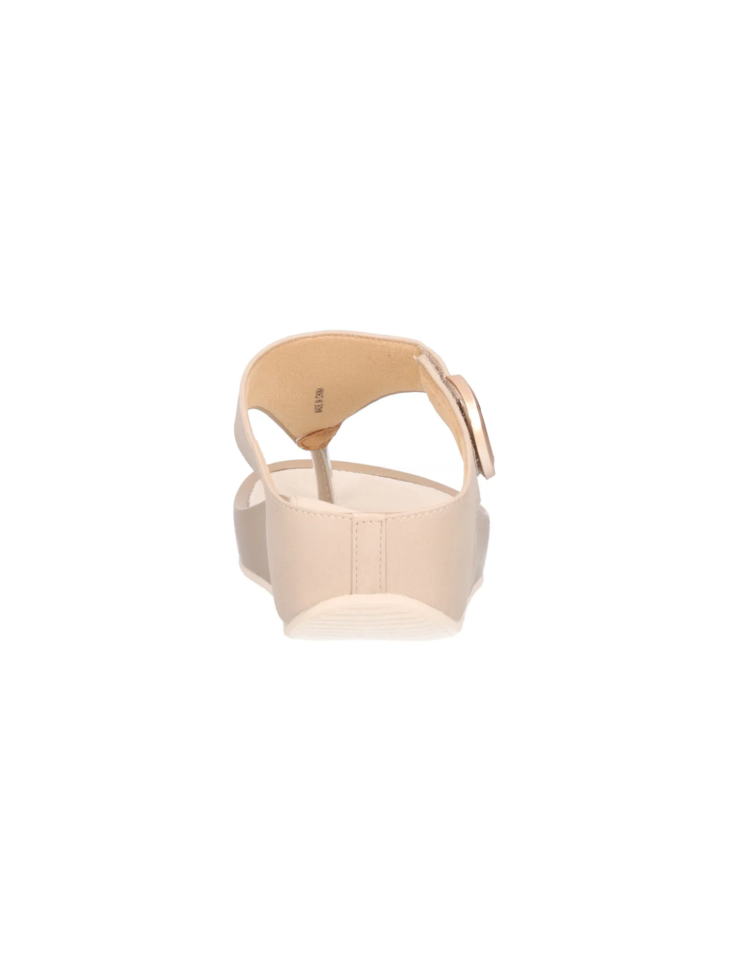 Ciabatta infradito con zeppa Grunland da donna beige