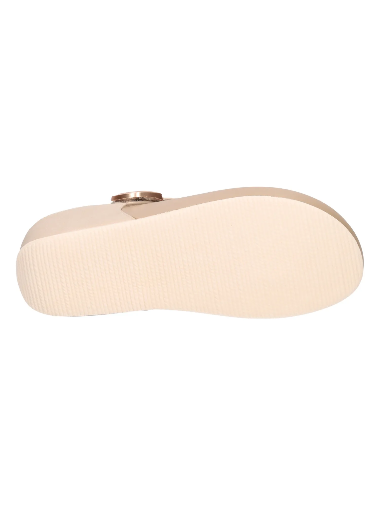 Ciabatta infradito con zeppa Grunland da donna beige