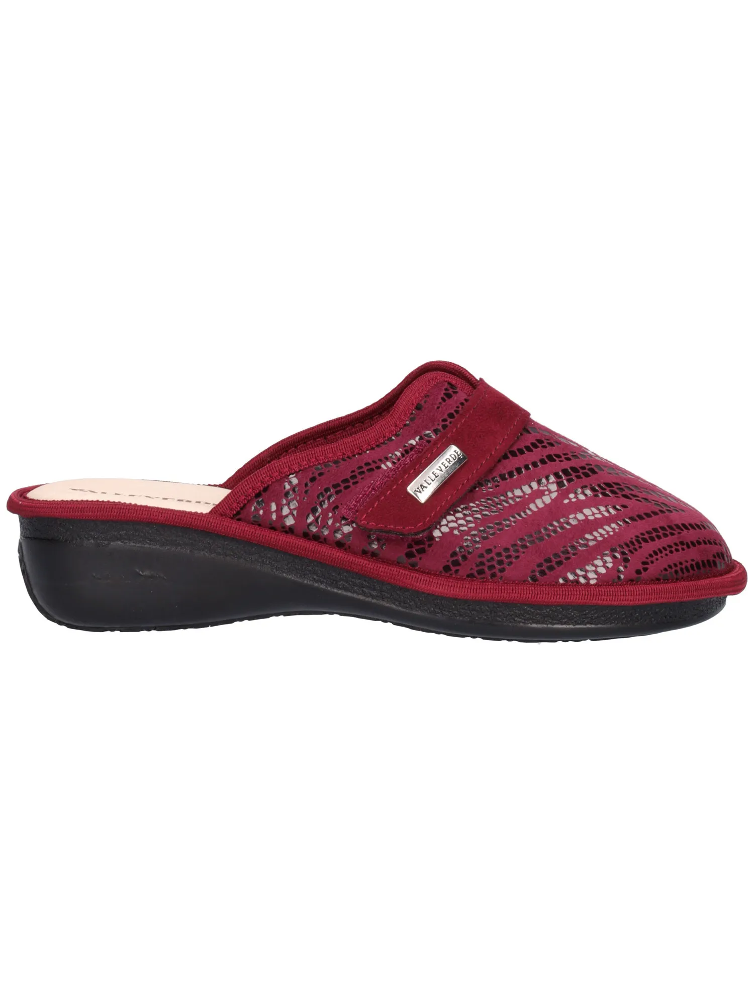 Ciabatta zeppa bassa Valleverde da donna bordeaux