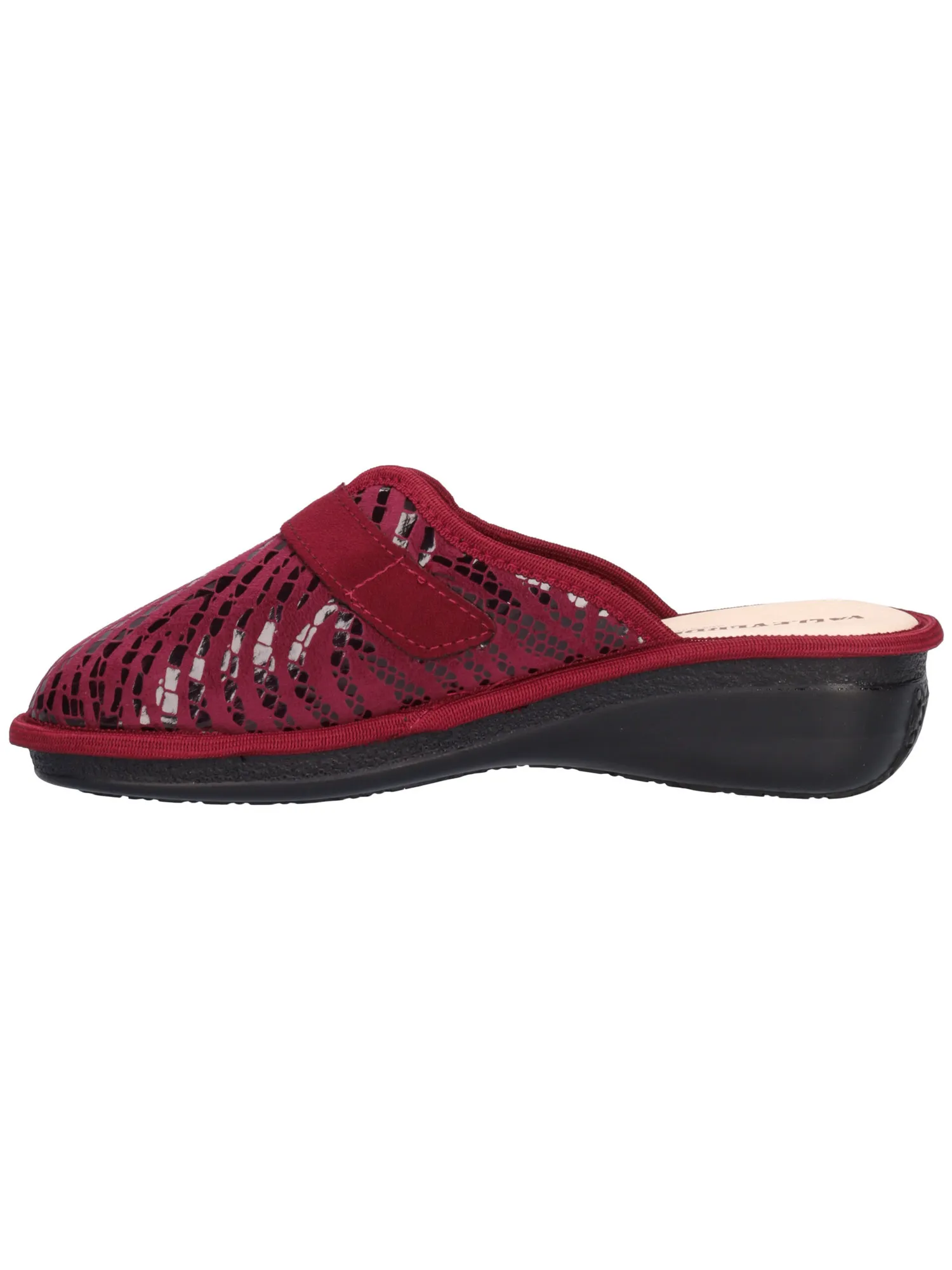 Ciabatta zeppa bassa Valleverde da donna bordeaux