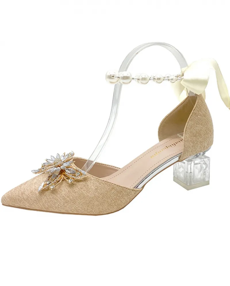 Cristallo Farfalla Nodo Tacchi Alti 2022 Nuovo Stile Estate Fascino Diamante Fibbia Fata Sandali Caviglia Scarpe Eleganti Da Don