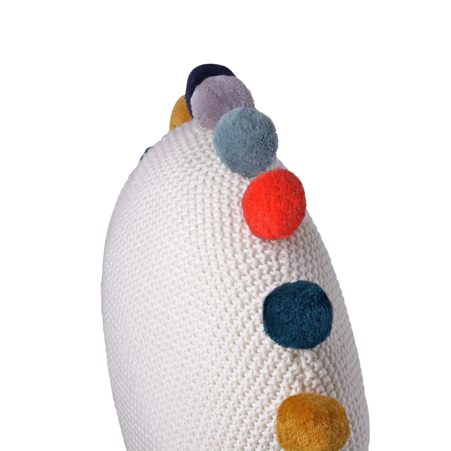 Cuscino Rotondo Con Pompon
