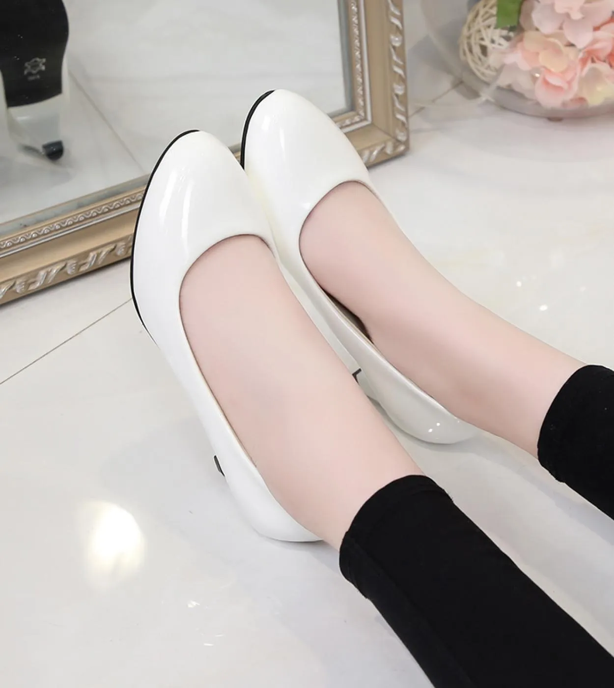 Décolleté eleganti Scarpe da donna New Fashion Scarpe con tacchi alti poco profondi Moda Punta tonda Comfort Slipon Scarpe da fe