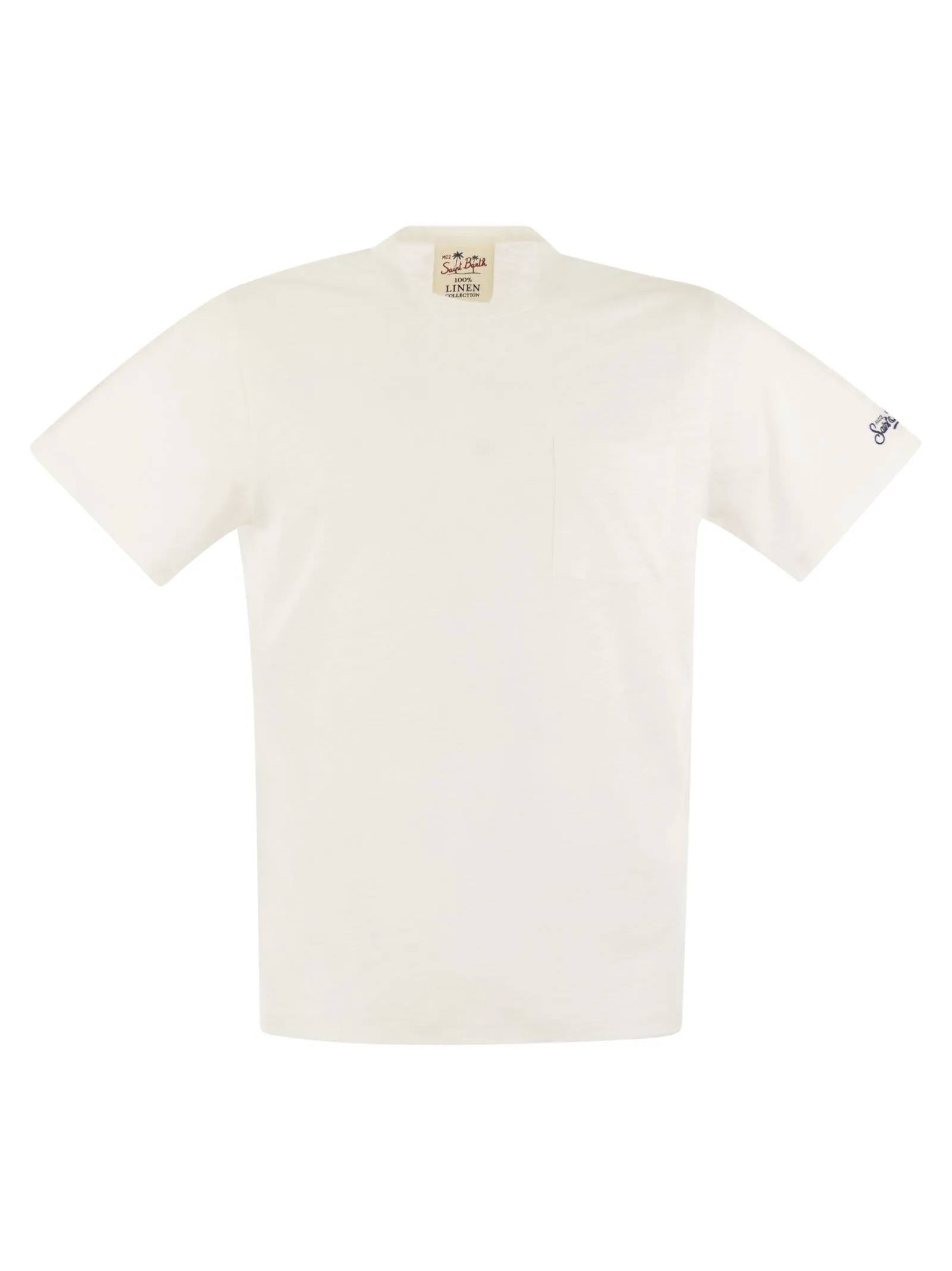 ECSTASEA – T-shirt in lino con taschino