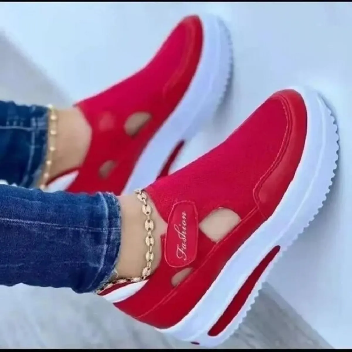 Estate nuove scarpe sportive casual con zeppa in mesh traspirante antiscivolo donna scarpe vulcanizzate con plateau scarpe da gi