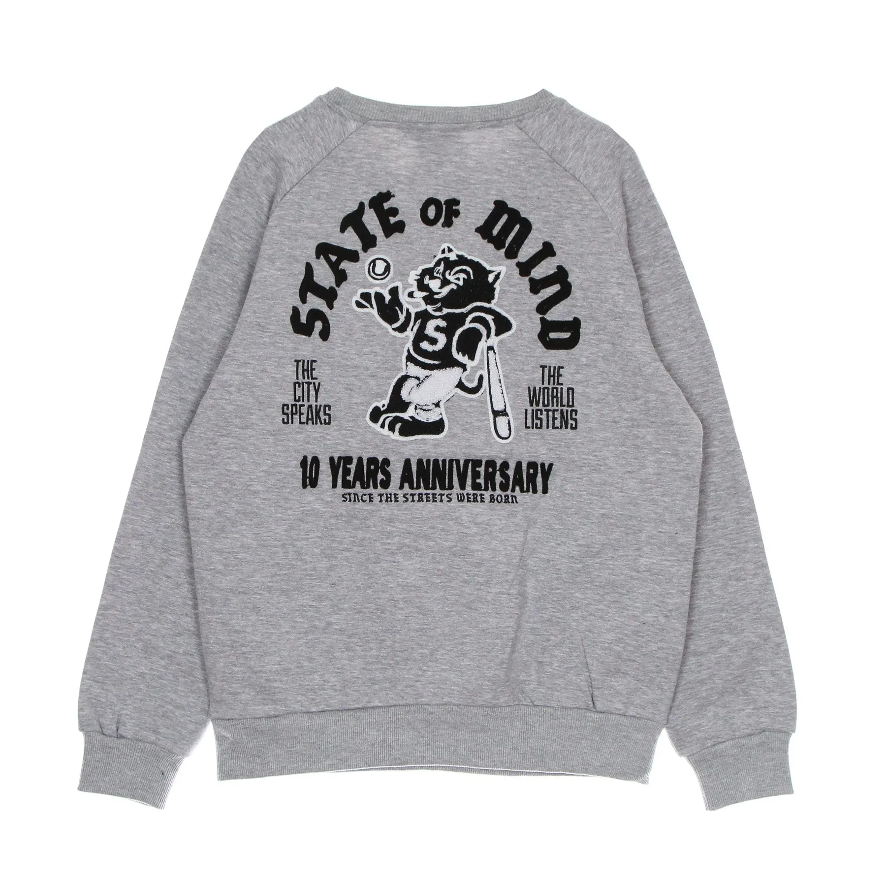 Felpa Girocollo Uomo Ten Years Anniversary Crewneck Grey Melange