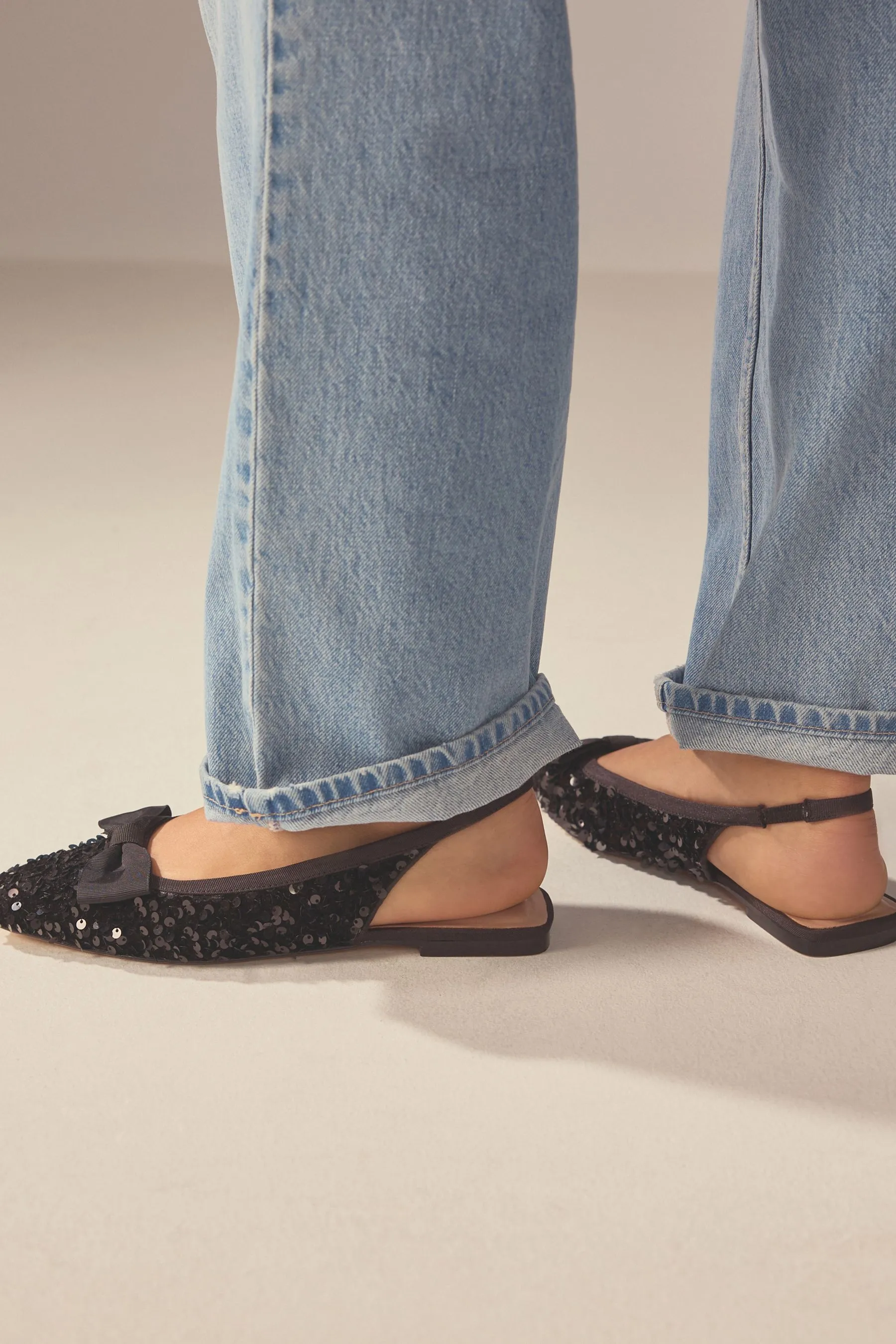 Forever Comfort® - Paillettes Fiocco Scarpe con cinturino posteriore