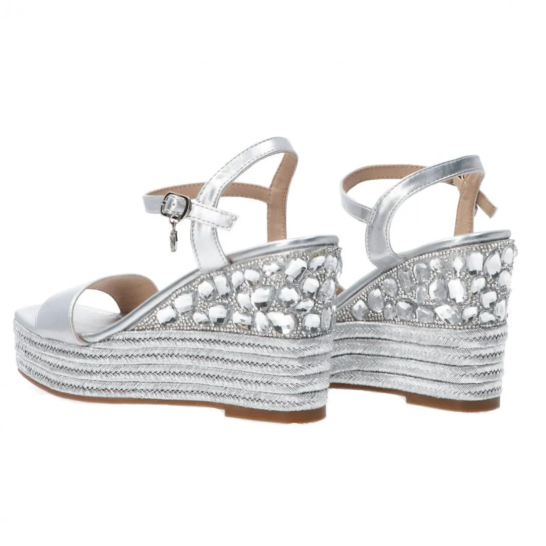 GH03 zeppa laminata con strass Argento