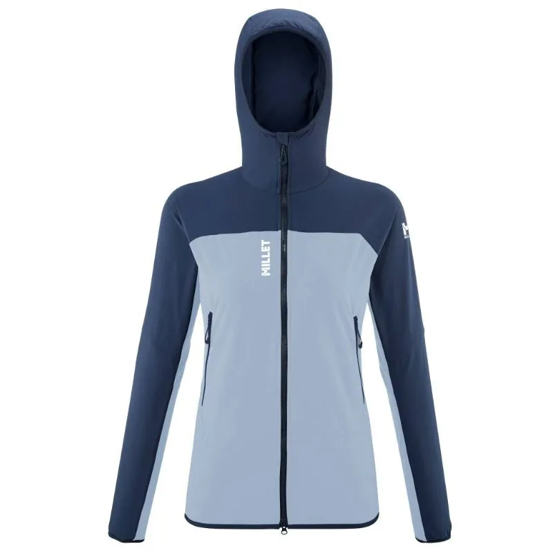 Giacca softshell da alpinismo da donna Millet Fusion XCS Hoodie (Iceberg/Sapphire)
