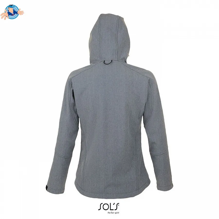 Giacca Softshell da donna con cappuccio | personalizzabile con il tuo logo