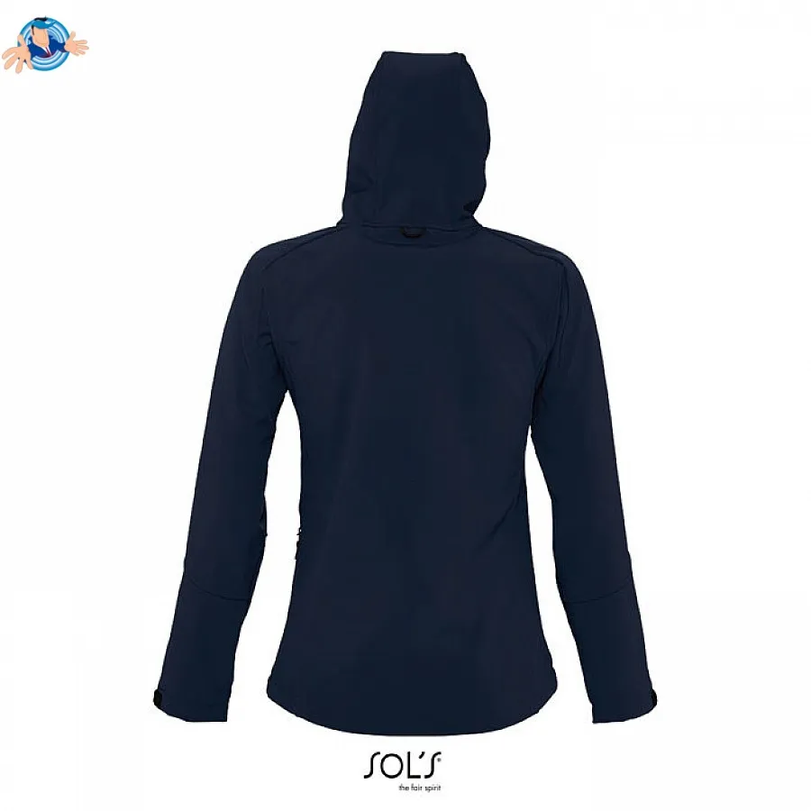 Giacca Softshell da donna con cappuccio | personalizzabile con il tuo logo