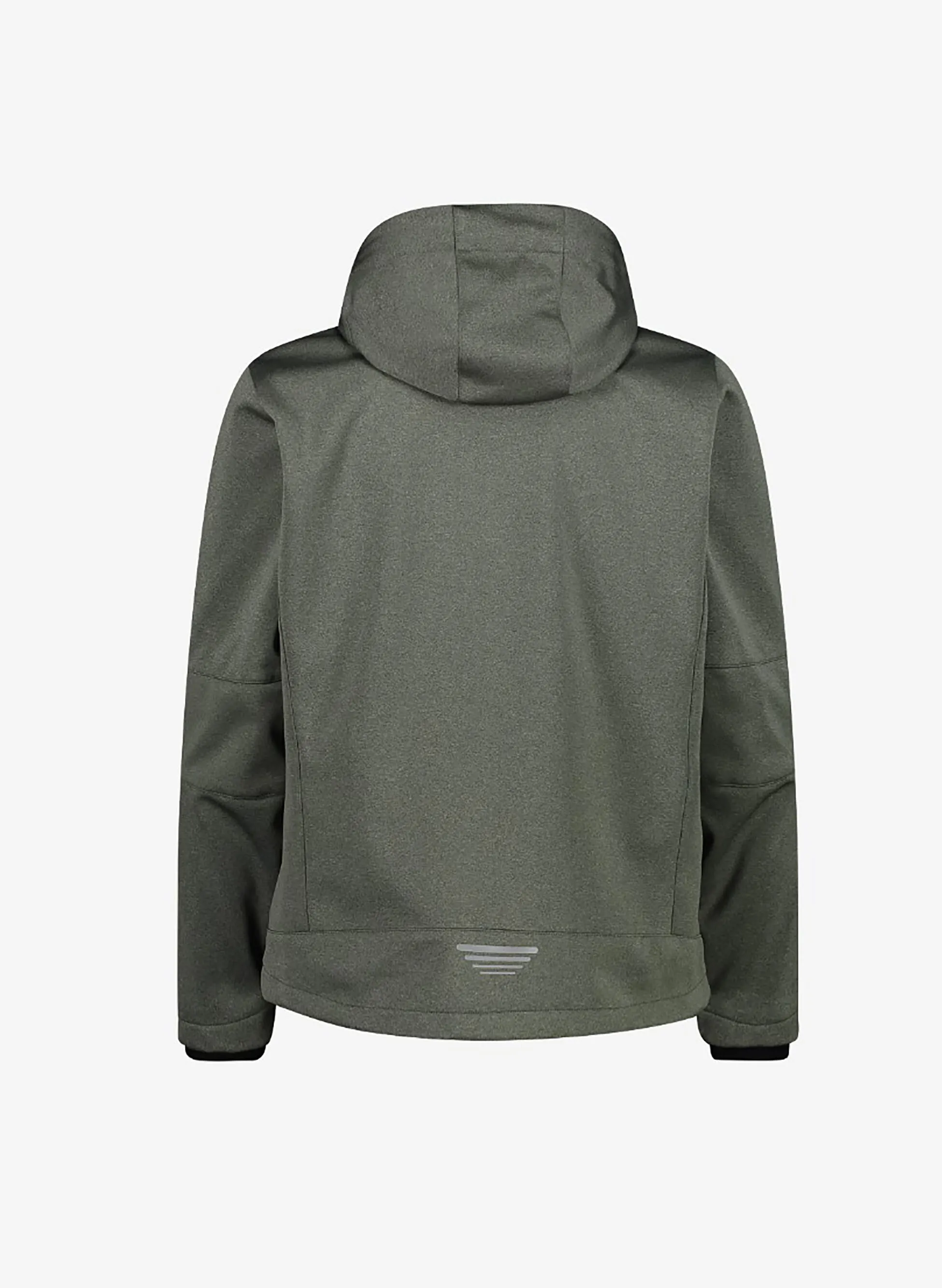 giacca softshell melangiato con cappuccio