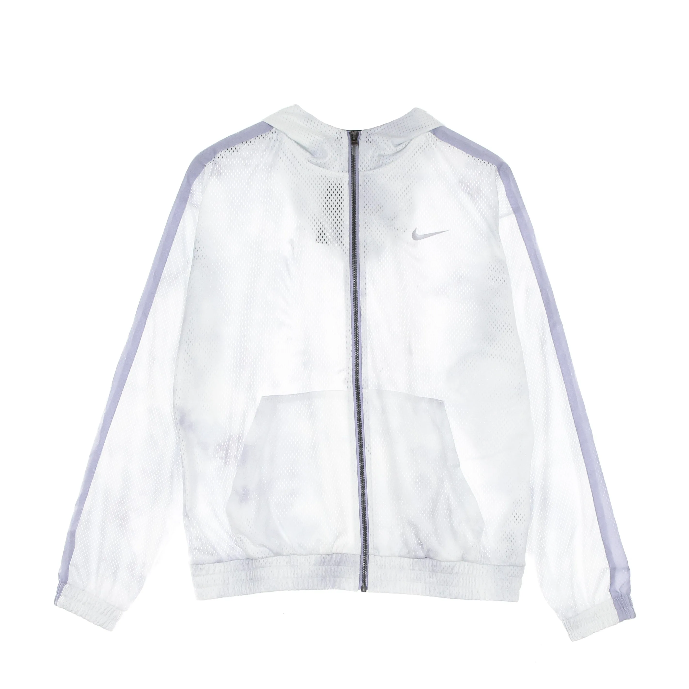 Giacca Tuta Cappuccio Donna Sportswear Icon Clash Jacket Mesh All Over Print Light Thistle/light Thistle