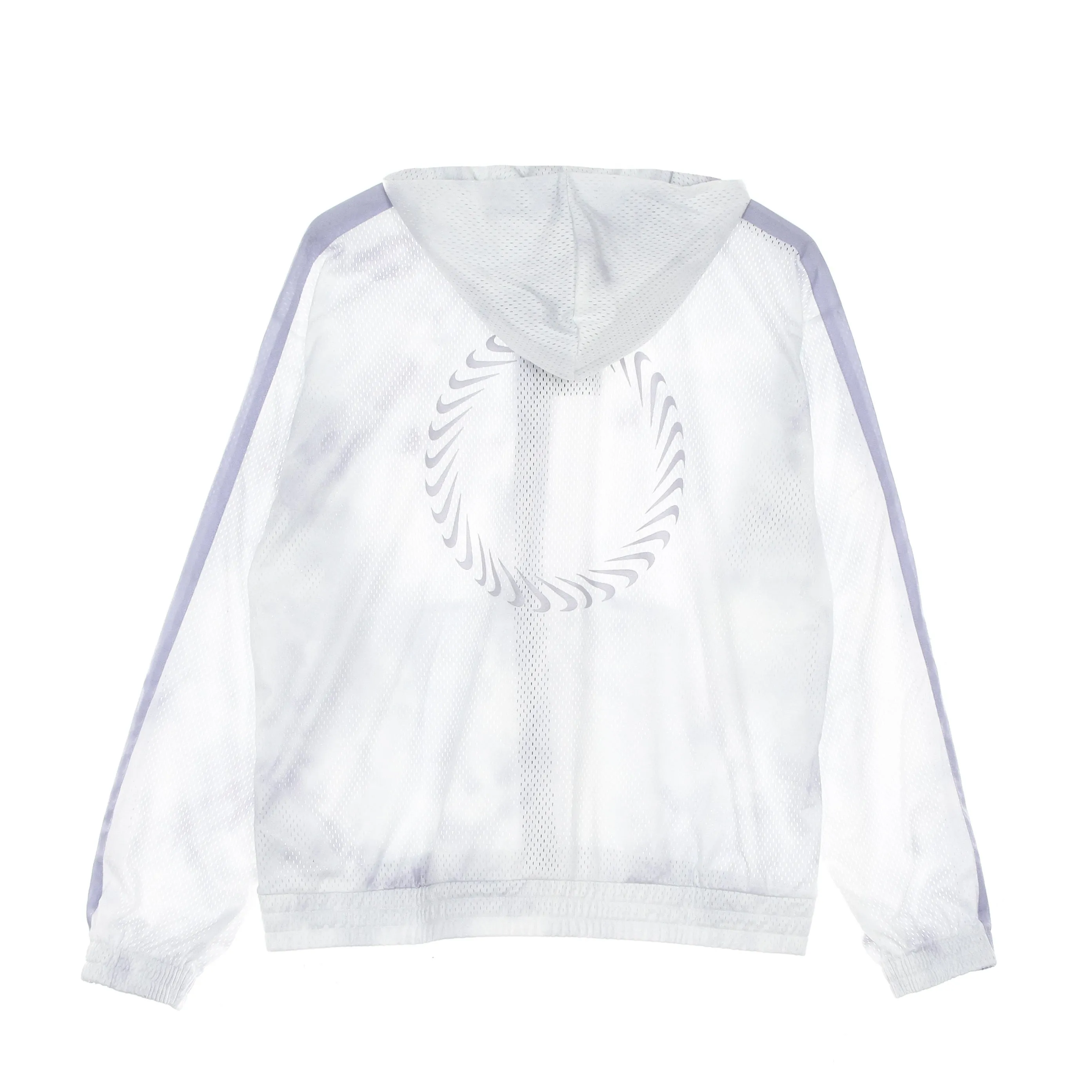 Giacca Tuta Cappuccio Donna Sportswear Icon Clash Jacket Mesh All Over Print Light Thistle/light Thistle