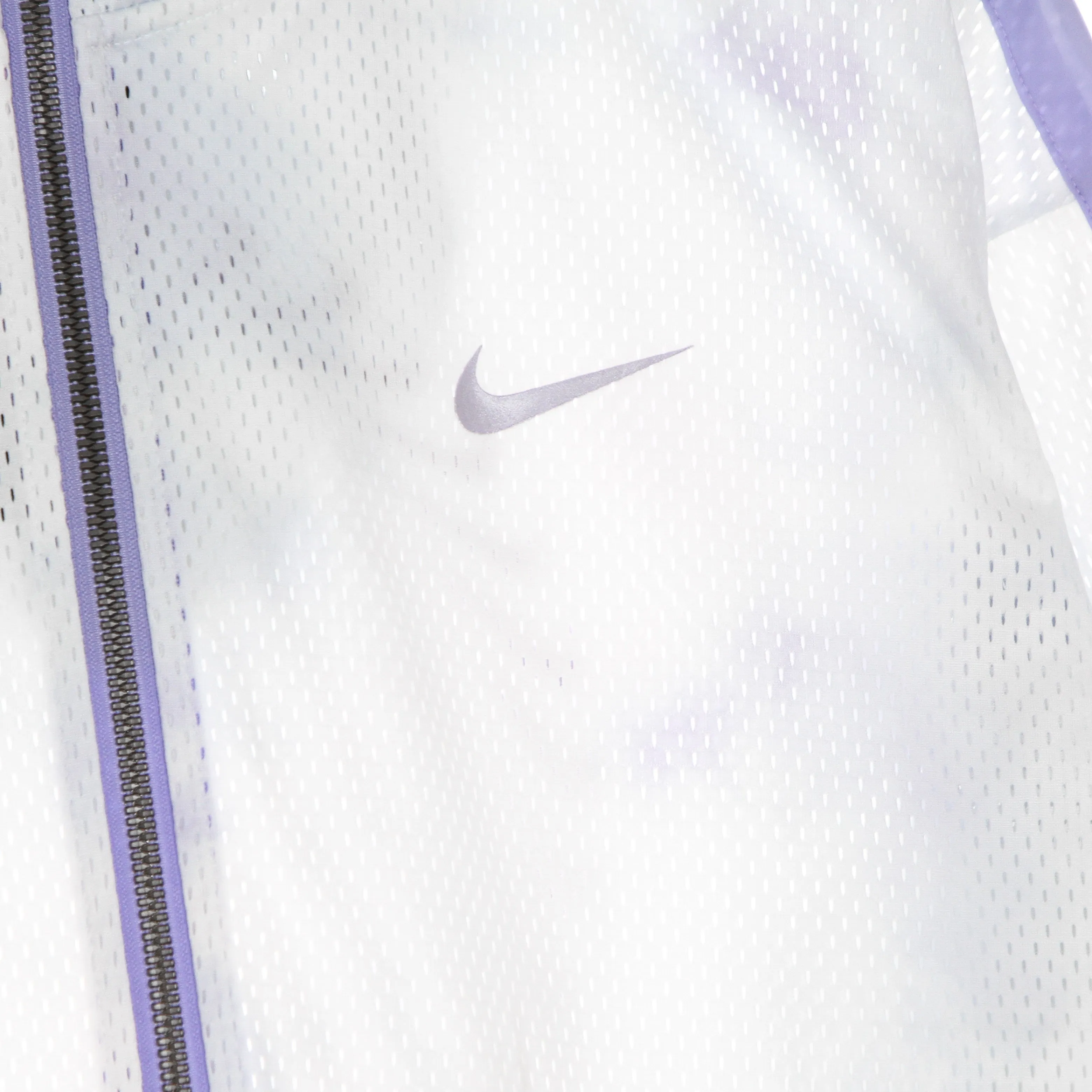 Giacca Tuta Cappuccio Donna Sportswear Icon Clash Jacket Mesh All Over Print Light Thistle/light Thistle